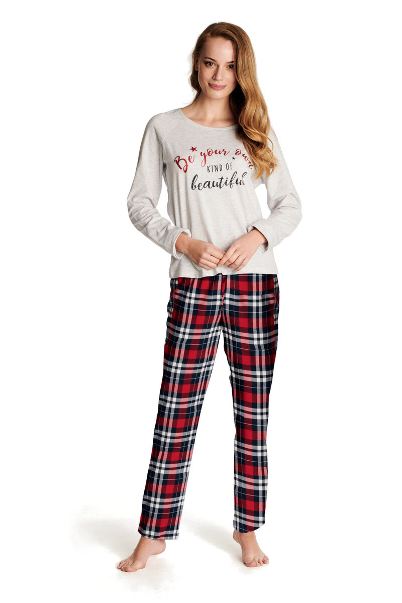 Kárované pyžamo pro ženy Henderson, šedá XL i41_9999930782_2:šedá_3:XL_