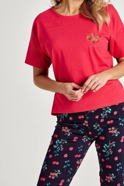 Malinové letní pyžamo Taro Dora pro ženy S-XL