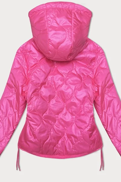 Růžová bunda s kapucí a stahovacími šňůrkami S'West
