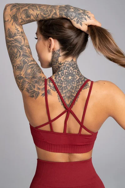 Dámská sportovní podprsenka Seamless Bordo - Gym Glamour