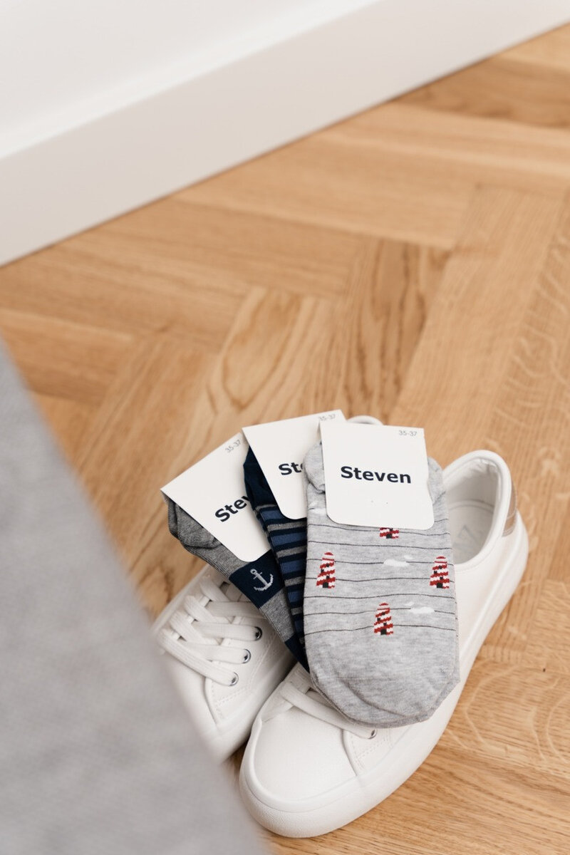 Pánské námořnické ponožky Oceanic od Stevena, MELANŽOVÁ SVĚTLE ŠEDÁ 41-43 i170_YM001117B