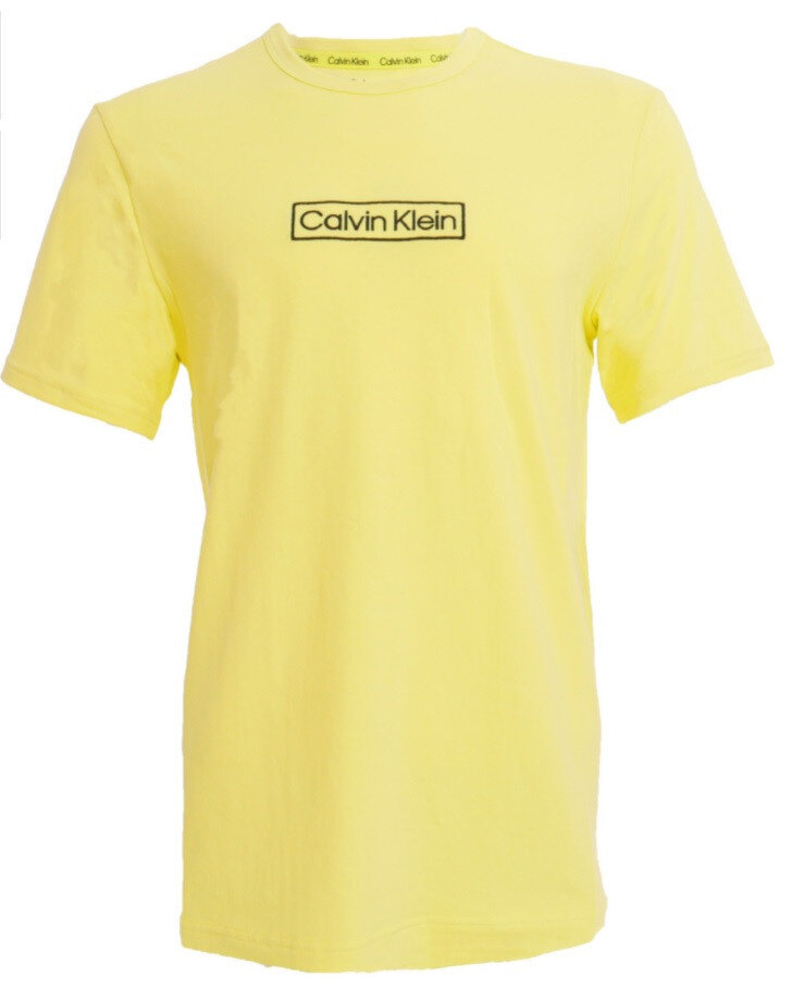 Pánské triko s krátkým rukávem WY89M ZJB žlutá - Calvin Klein, Žlutá XL i10_P54123_1:88_2:93_