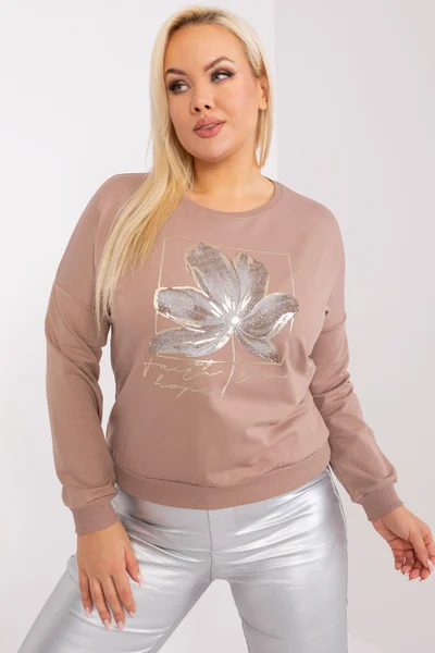 Dámská plus size halenka s aplikací Fashionhunters