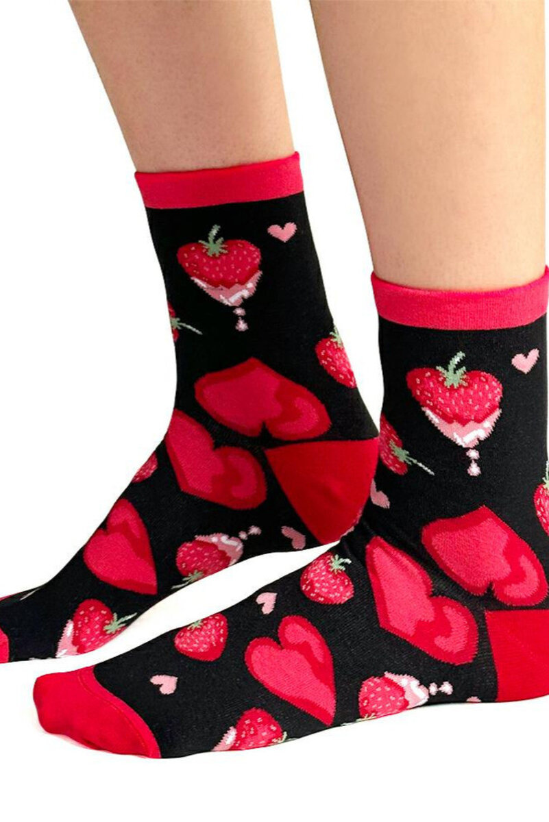 Dámské valentýnské ponožky 4F7 Steven, GRAFITOVÁ MELANŽ 38-40 i170_CO067136C