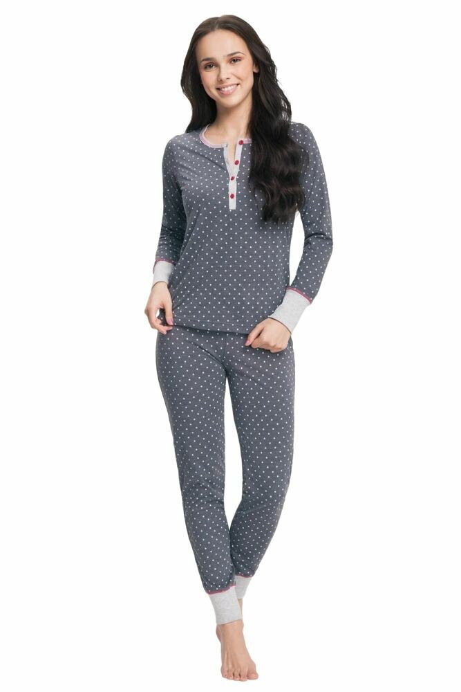 Pyžamo pro ženy Anita šedé s hvězdičkami Luna, šedá XL i43_71017_2:šedá_3:XL_