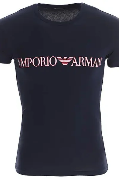 Pánské tričko Q75P 0B5W71 8R4312 námořnická modrá - Emporio Armani
