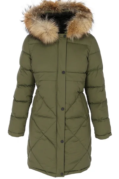 Oboustranná zimní parka pro ženy Khaki - PERSO