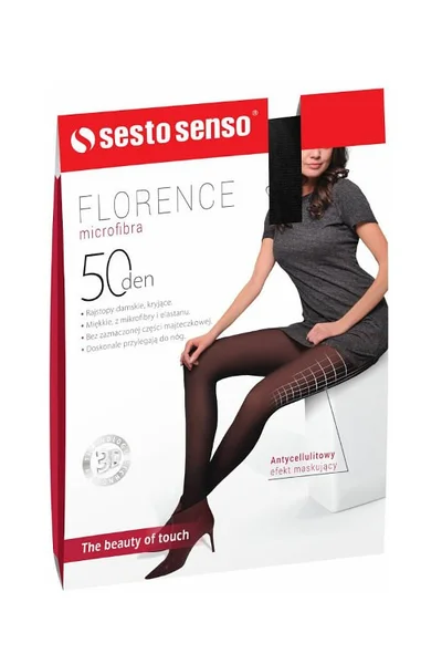 Dámské punčocháče Sesto Senso Florence černé 3D