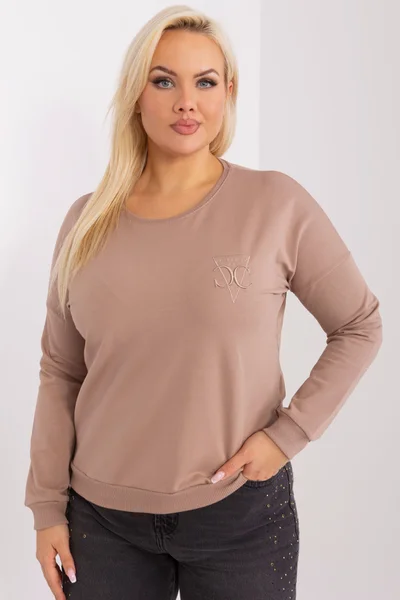 Bavlněná dámská halenka plus size Fashionhunters