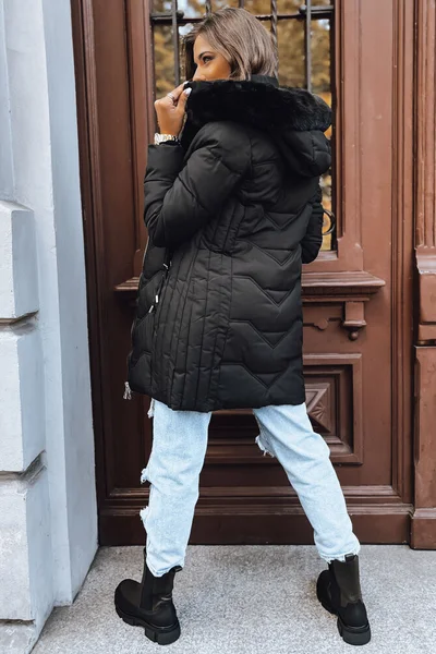 Dámská zimní bunda s kapucí WINTERFASH černá Dstreet