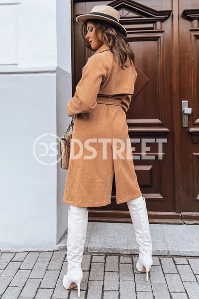 Elegantní dámský podzimní kabát NANCY camel od Dstreet