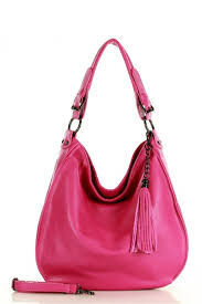 Dámská přírodní kožená taška model 24235 Mazzini, tmavě růžová UNI i10_P45117_1:62_2:114_