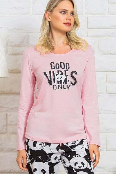 Pyžamo pro ženy dlouhé Good vibes Vienetta Secret