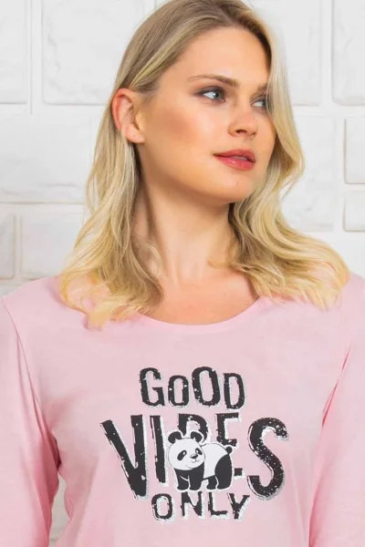 Pyžamo pro ženy dlouhé Good vibes Vienetta Secret