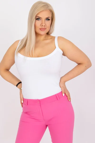 Bílý dámský top Plus Size FPrice