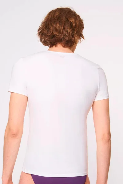 Pánské tílko GO Shirt V-Neck Slim Fit - WHITE - bílé PALW - Sloggi