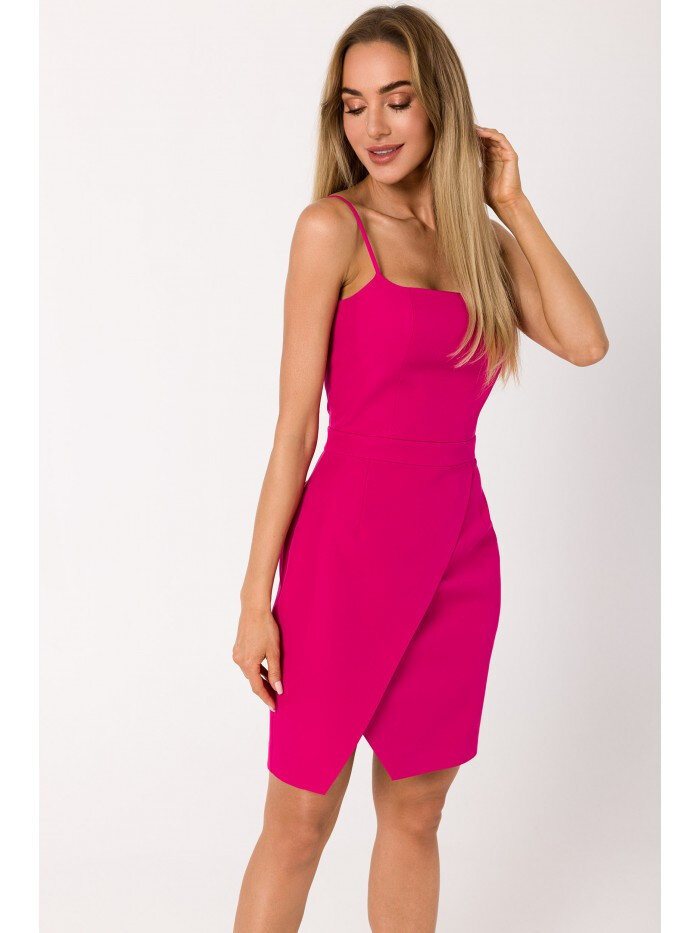 Růžové koktejlové mini šaty - Moe, M i10_P63442_2:91_