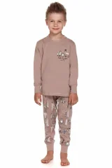Dětské pyžamo Fox hnědé Dn-nightwear