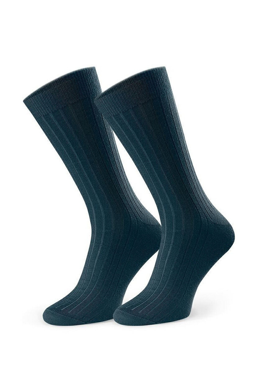 Pánské žebrované ponožky Steven 4QC0 Merino, zelená láhev 41-43 i384_75313243