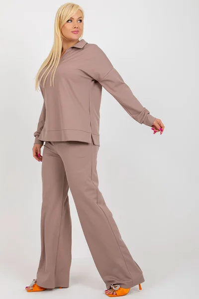 Kompletní plus size set Tmavě béžový LK KMPL