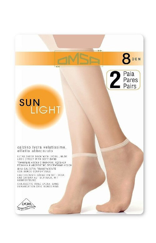 Dámské ponožky Omsa| Sun Light 8 den A`2, sierra/odc.béžová Univerzální i384_37636620