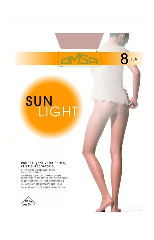 Dámské punčochové kalhoty Omsa Sun Light 8 den, sierra/odc.béžová 5-XL i384_27836137