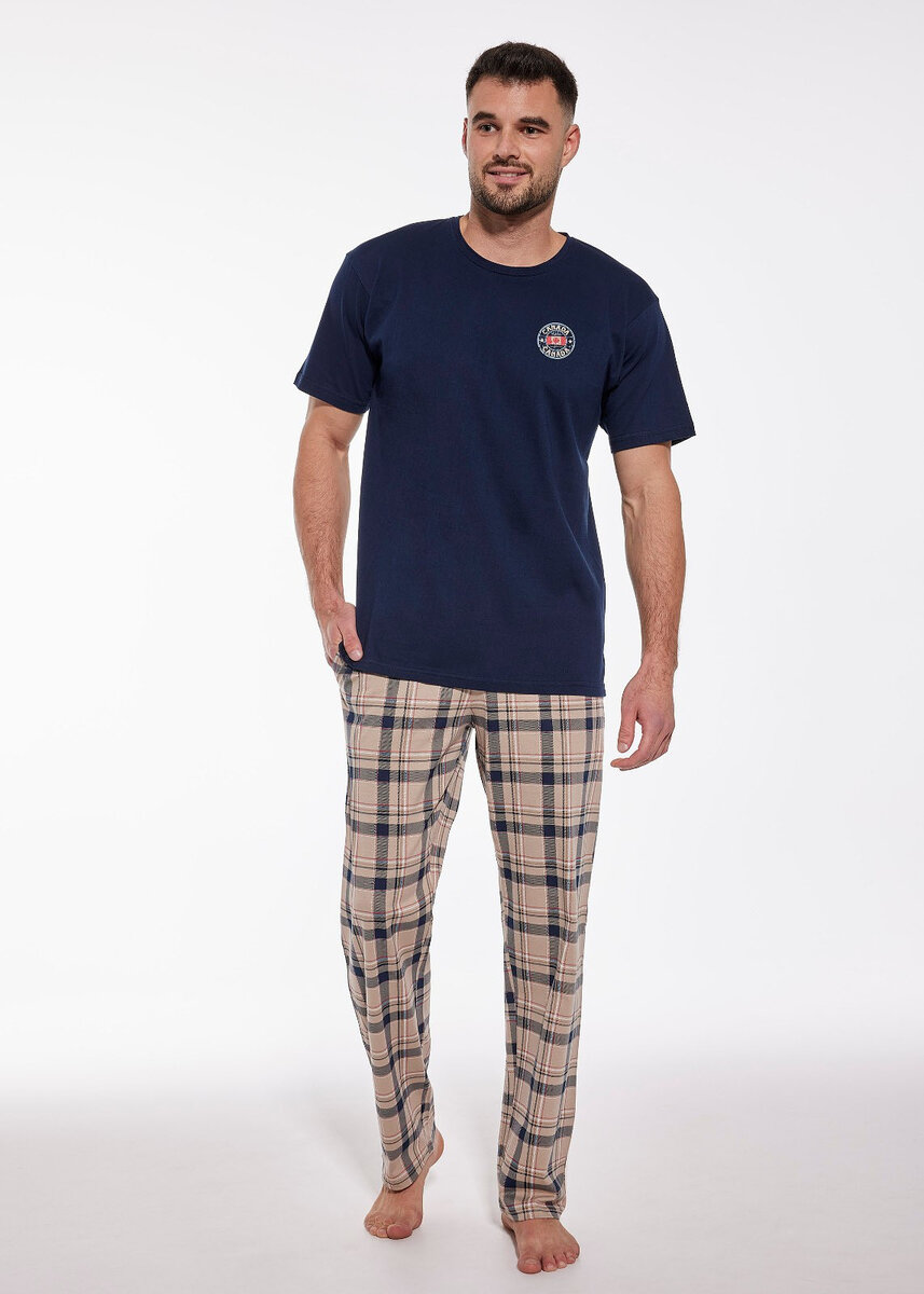 Mužské pohodlné pyžamo Cornette Canada, tmavě modrá S i384_2582884