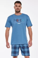 Mužské letní pyžamo Modrá Pohoda Cornette
