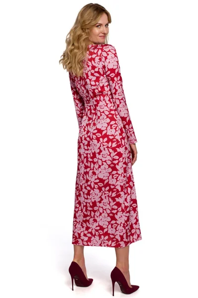 Růžová květinová obálka - Elegantní šaty Makover