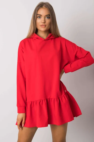Červené bavlněné šaty s kapucí - Lady Scarlet