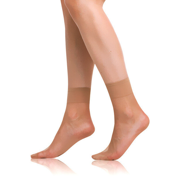 Silonkové matné ponožky 2 páry DIE PASST SOCKS 26I7D DEN - BELLINDA - almond, UNI i454_BE200215-116-U