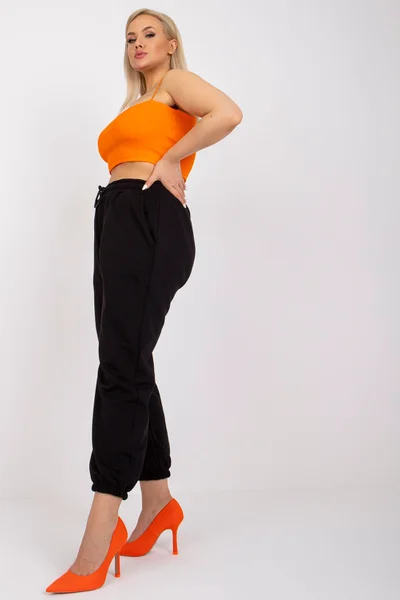 Černé dámské tepláky Plus Size FPrice