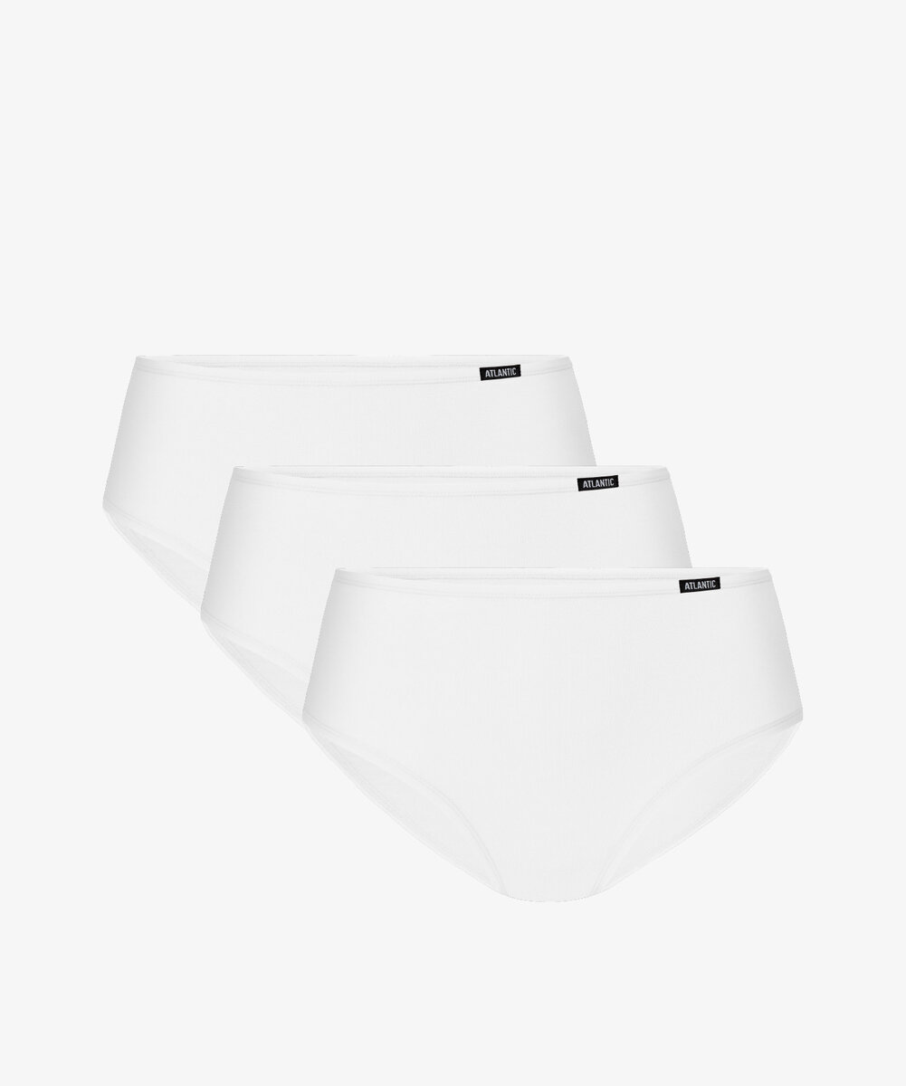 Klasické bavlněné kalhotky Atlantic 3Pack - bílé, XXL i646_2100167