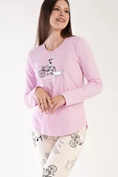 Pyžamo Dívka na kole - Rodinné teplíčko