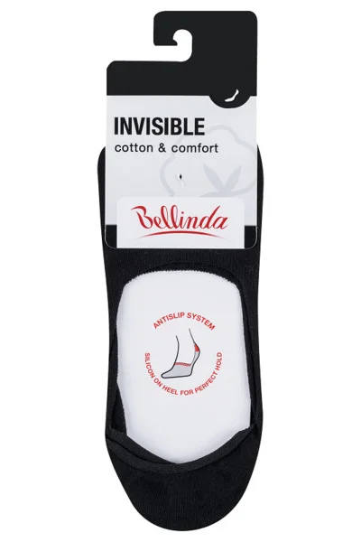 Dámské neviditelné ponožky vhodné do sneaker bot INVISIBLE SOCKS - BELLINDA - černá