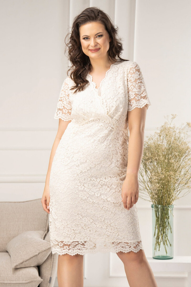 Krajkové tužkové šaty Meggi pro dámy plus size, 54 i240_191388_2:54
