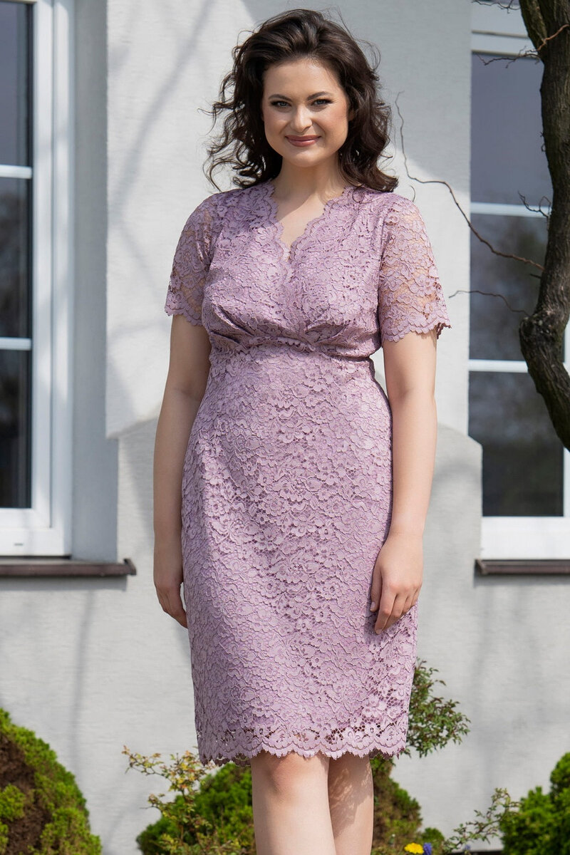 Krajkové tužkové šaty Meggi pro dámy plus size, 42 i240_191389_2:42