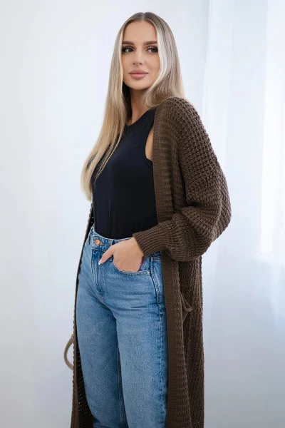 Ažur Cardigan s Kapsami - Stylový a Univerzální Kousek K-Fashion