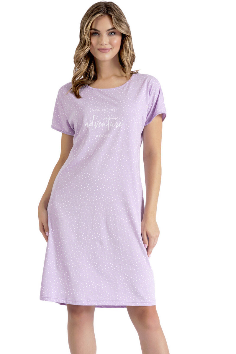Jemná dámská noční košile z bavlny, heather S i170_101142501081