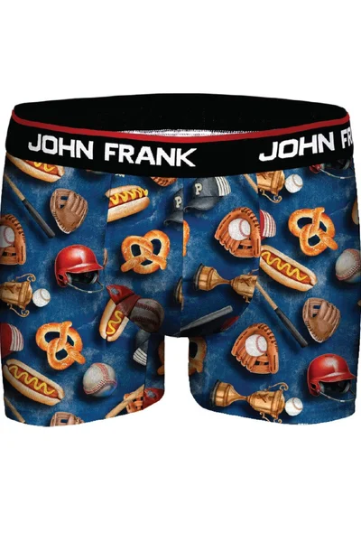 Modré boxerky s motivem baseballu pro muže od John Frank
