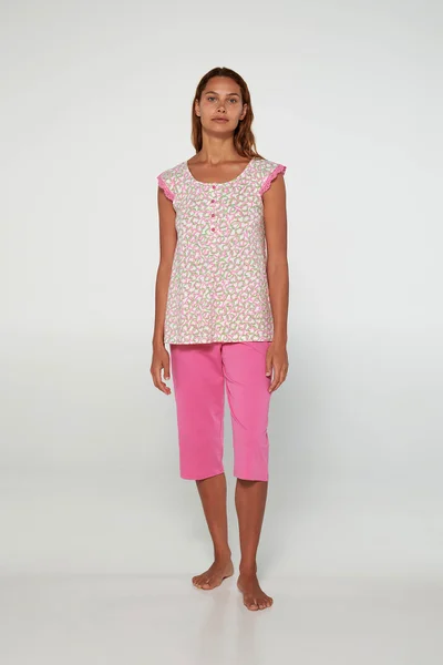 Letní krajkové pyžamo Vamp Fuchsia Pink