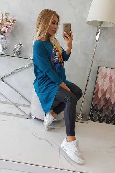 Oversize dámská halenka s duhovými rty - K-Fashion