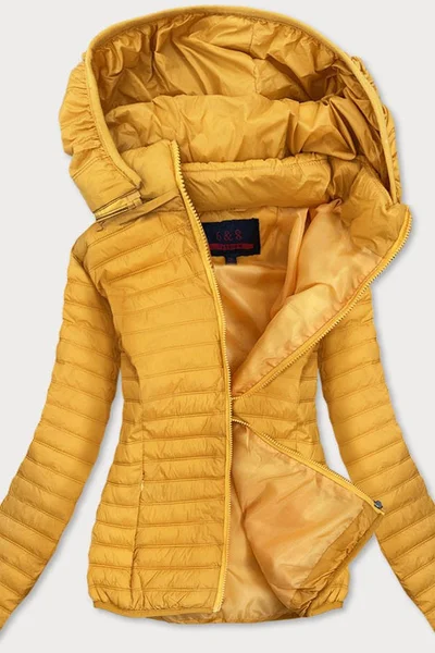 Tenká žlutá dámská prošívaná bunda 52982 6&8 Fashion