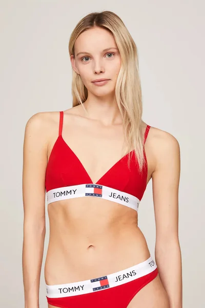 Komfortní červená podprsenka Close to Body - Tommy Hilfiger