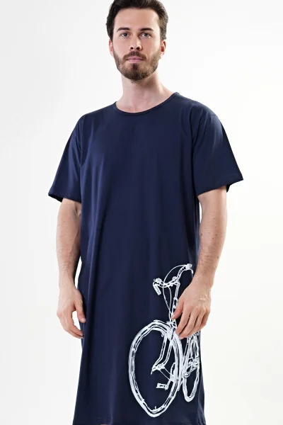 Košile s krátkým rukávem pro cyklisty Bicykl modrá