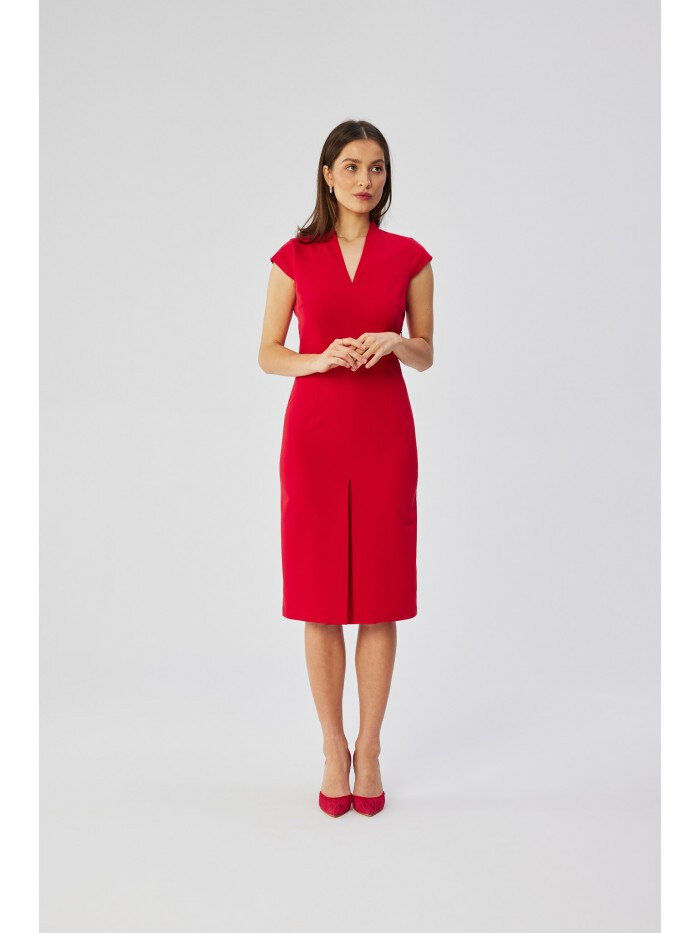 Červené Výstřihové Šaty STYLOVE - Elegantní Mini Šaty, EU S i529_524293942372467147