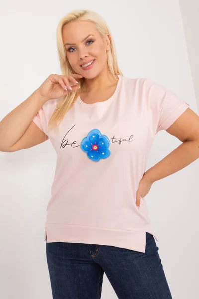 Světle růžová plus size halenka Fashionhunters