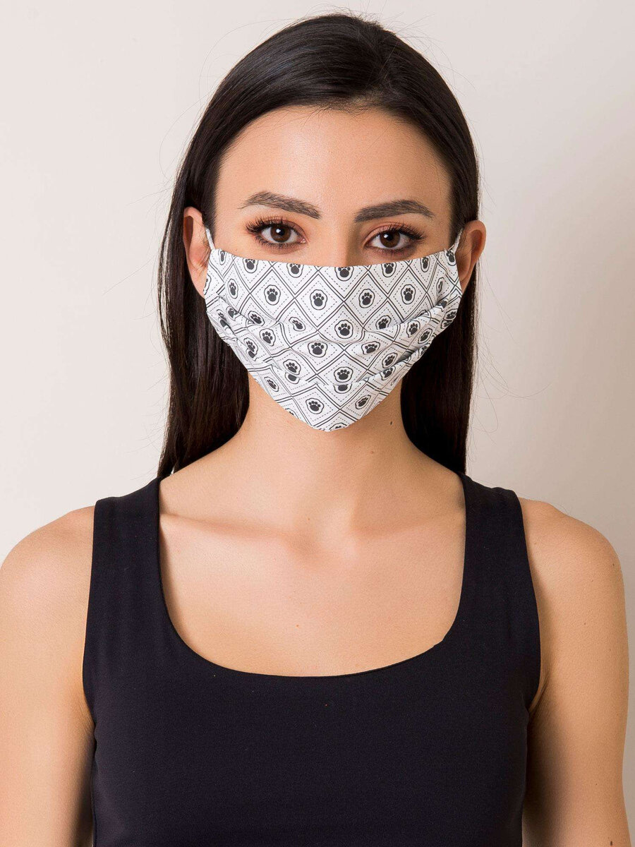 Vzorovaná černobílá ochranná maska FPrice, jedna velikost i523_2016102632023