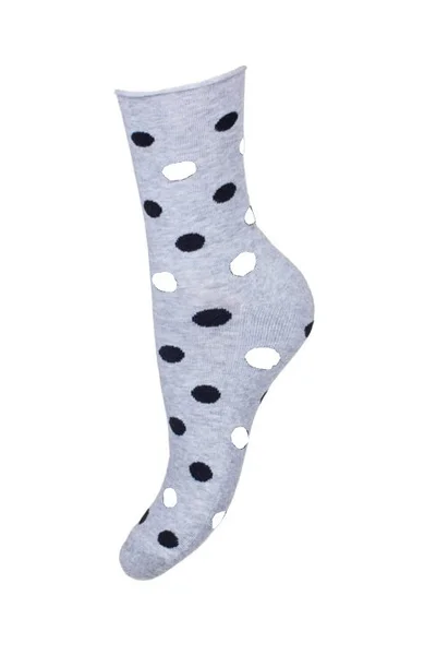 Dámské vzorované ponožky Milena 1214X polofroté