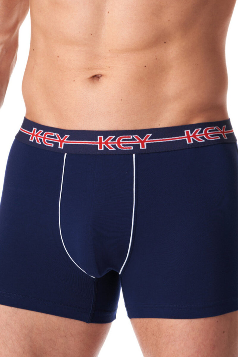 Komfortní boxerky pro muže Key CottonFlex, tmavě modrá XL i170_MXH 177 B23 GR XL